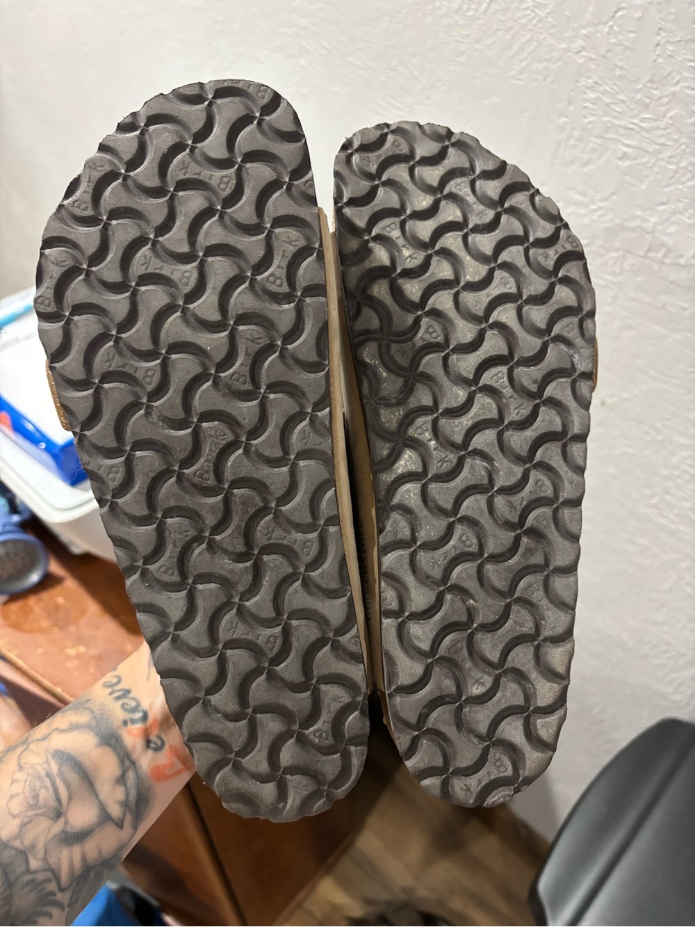Birkenstock New w/o Box Arizona Big Buckle Sandcastle Nubuck Regular -size 40 - Picture 6 of 6